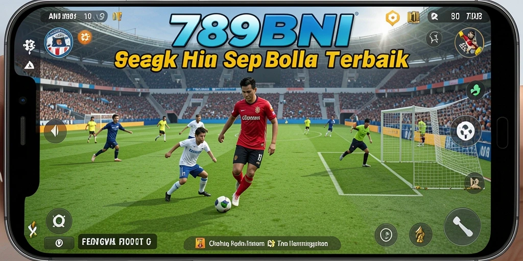 Screenshot 789BNI menampilkan aksi seru di lapangan sepak bola.