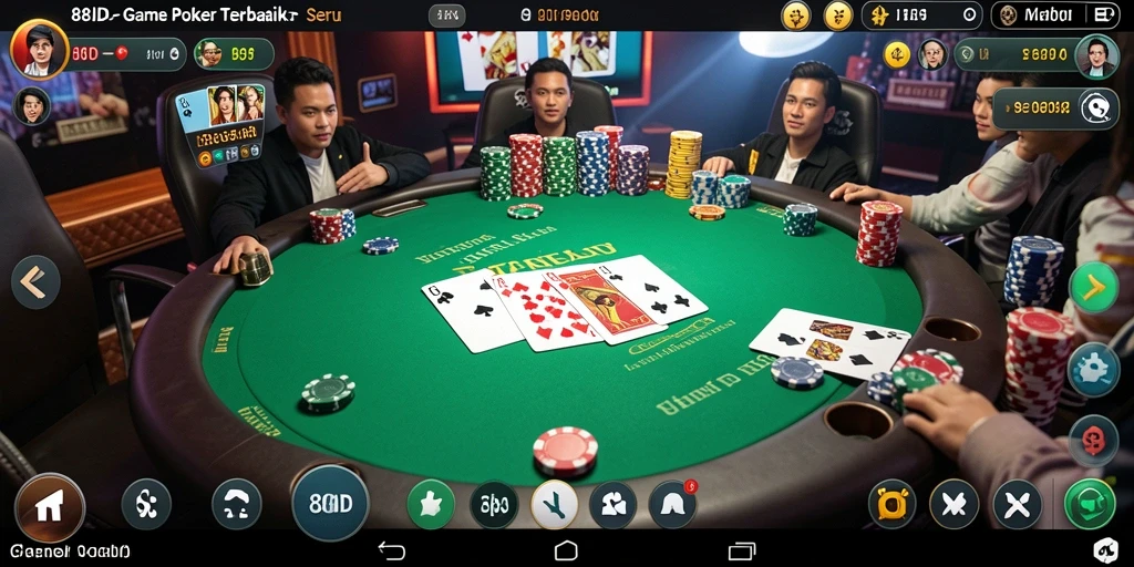 Tampilan gameplay seru di 88ID dengan fitur poker menarik.