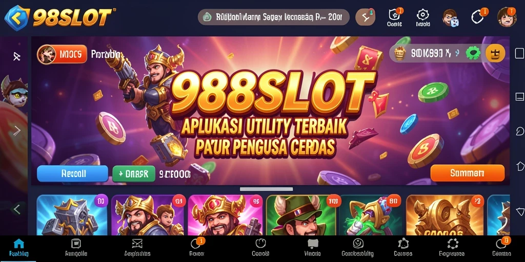 Tampilan antarmuka utama 988SLOT yang sederhana dan intuitif.