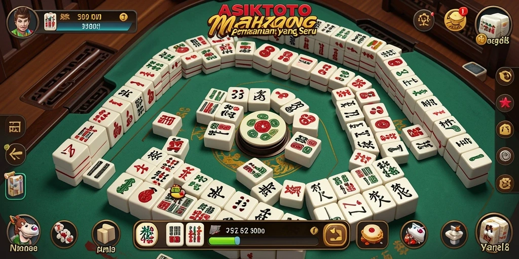 Tampilan gameplay menarik dari ASIKTOTO yang penuh strategi Mahjong.