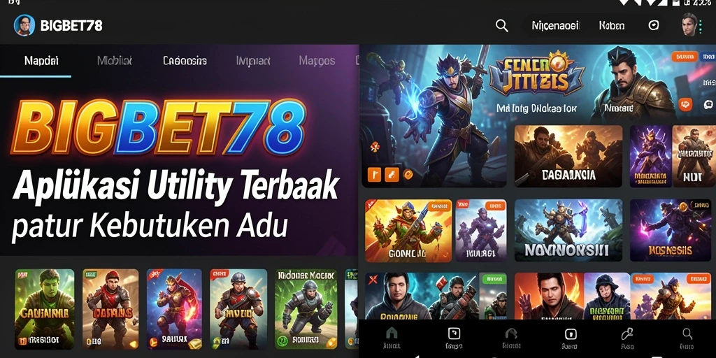 Tampilan utama BIGBET78 yang menampilkan berbagai fitur Utility.