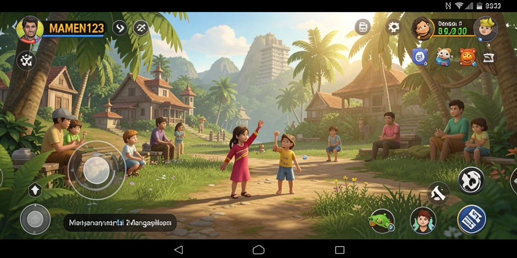 Tampilan gameplay MAMEN123 yang santai dan seru.