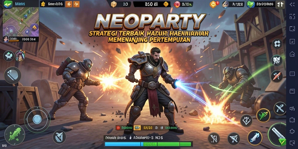 Gameplay NEOPARTY yang menegangkan dan strategis.