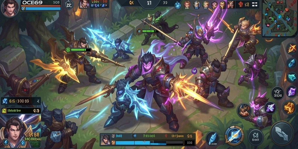 Tampilan gameplay OCE69 yang menegangkan di dunia MOBA.