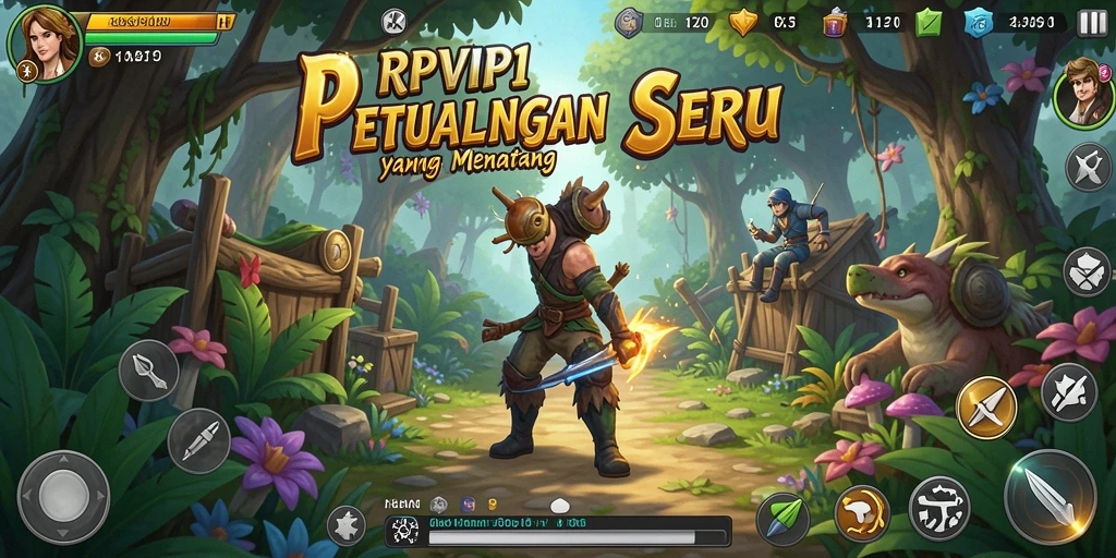 Screenshot gameplay RPVIP1 menampilkan aksi petualangan yang mendebarkan.