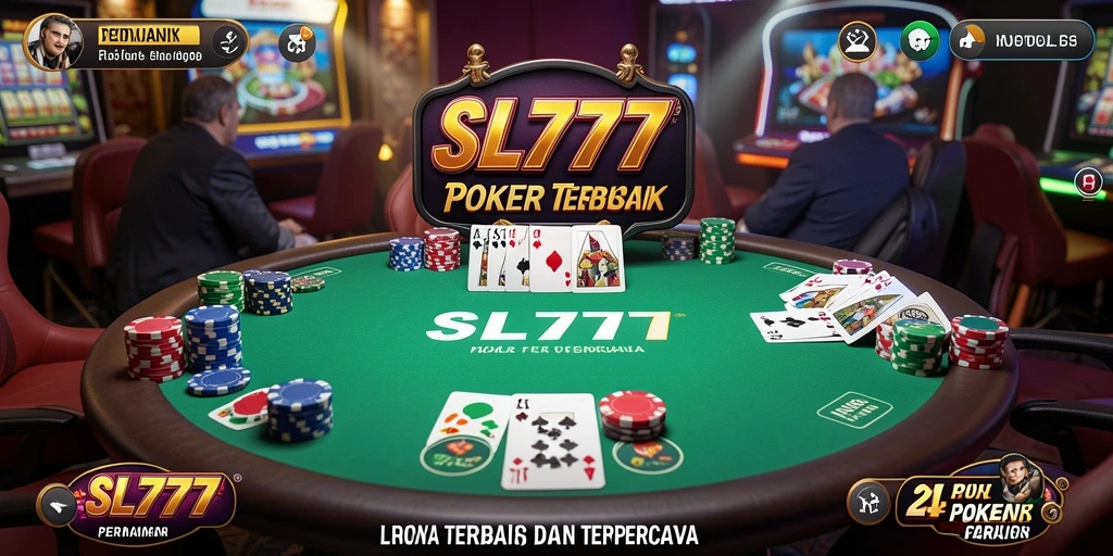 Tampilan gameplay Poker yang seru dan mendebarkan di SL777.