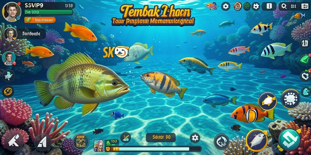 Screenshot gameplay Tembak Ikan SVIP9 yang penuh warna dan seru.