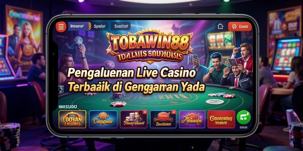 Tampilan gameplay langsung TOBAWIN88 dengan dealer profesional.