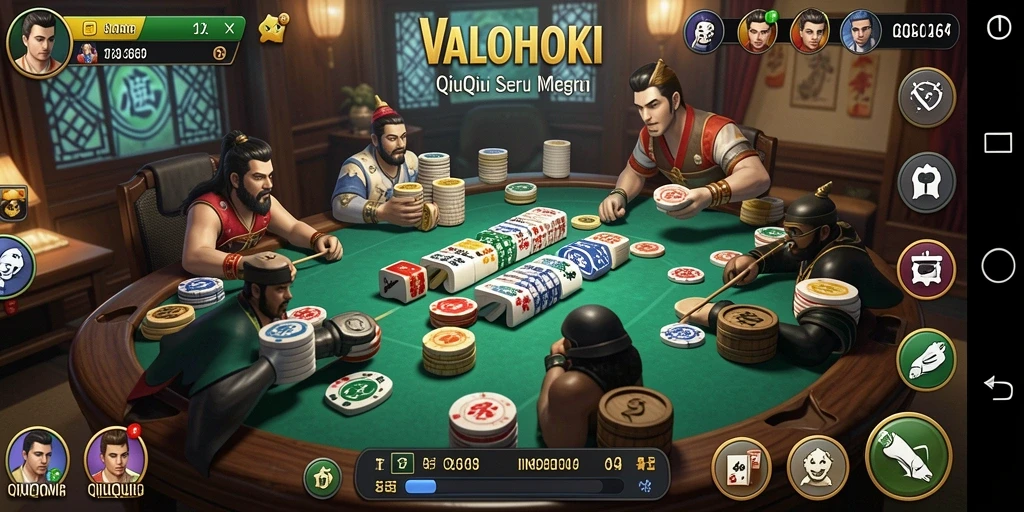Screenshot gameplay QiuQiu VALOHOKI yang menarik dan seru.